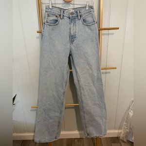 Light wash straight leg jeans